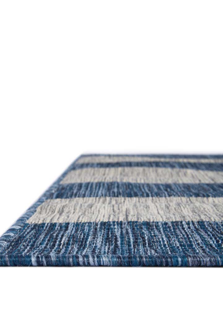 10' x 10' Easy-Clean Striped Indoor / Outdoor Square Rug