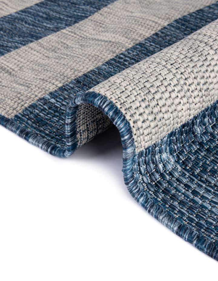 10' 8 x 10' 8 Easy-Clean Striped Indoor / Outdoor Square Rug