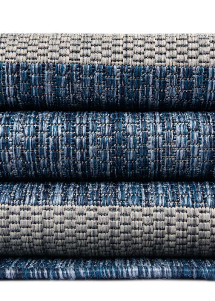 10' x 10' Easy-Clean Striped Indoor / Outdoor Square Rug
