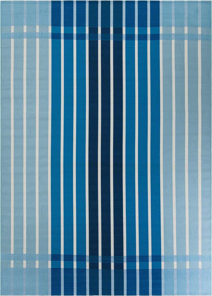 10' x 10' Easy-Clean Striped Indoor / Outdoor Square Rug