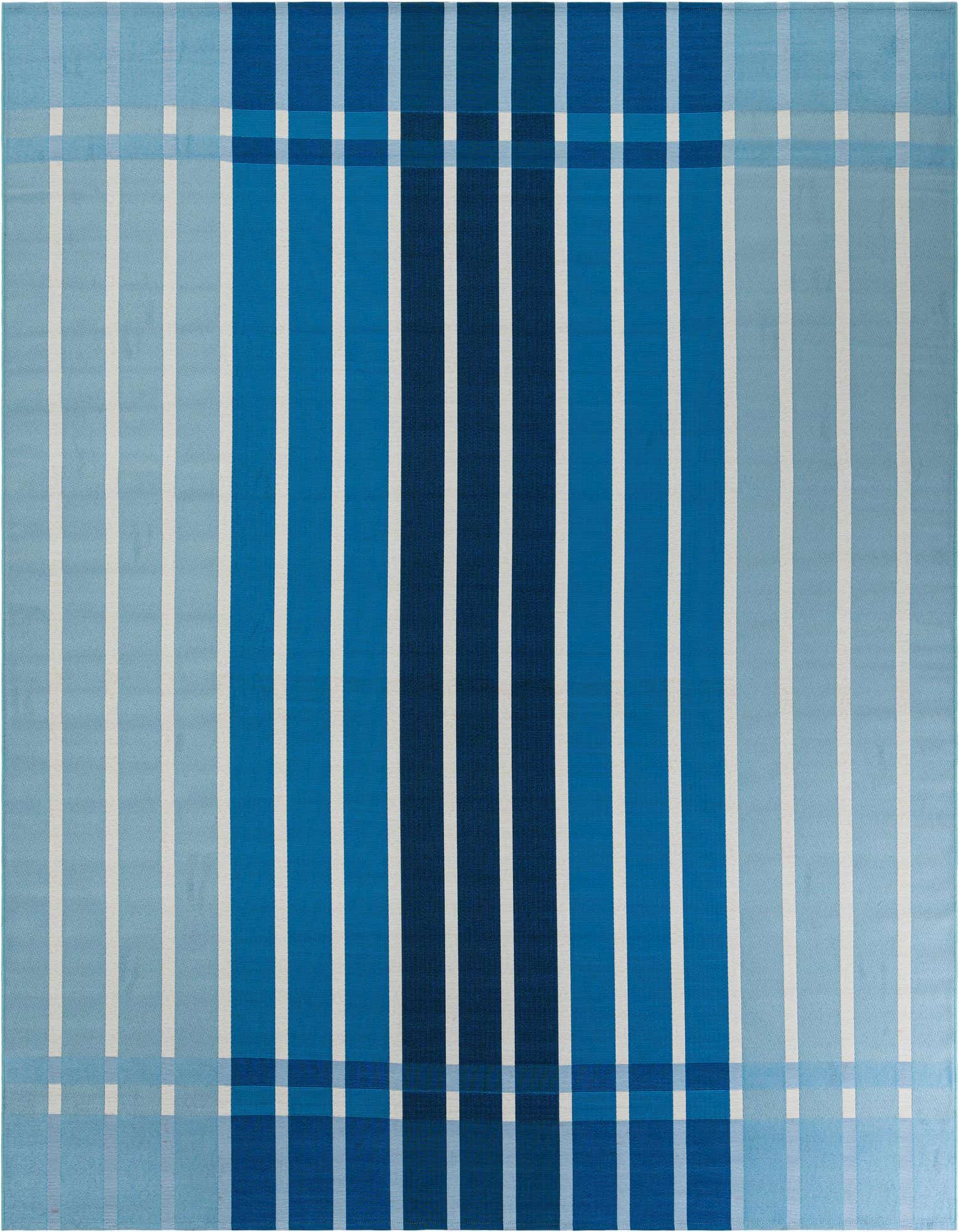 10' x 10' Easy-Clean Striped Indoor / Outdoor Square Rug