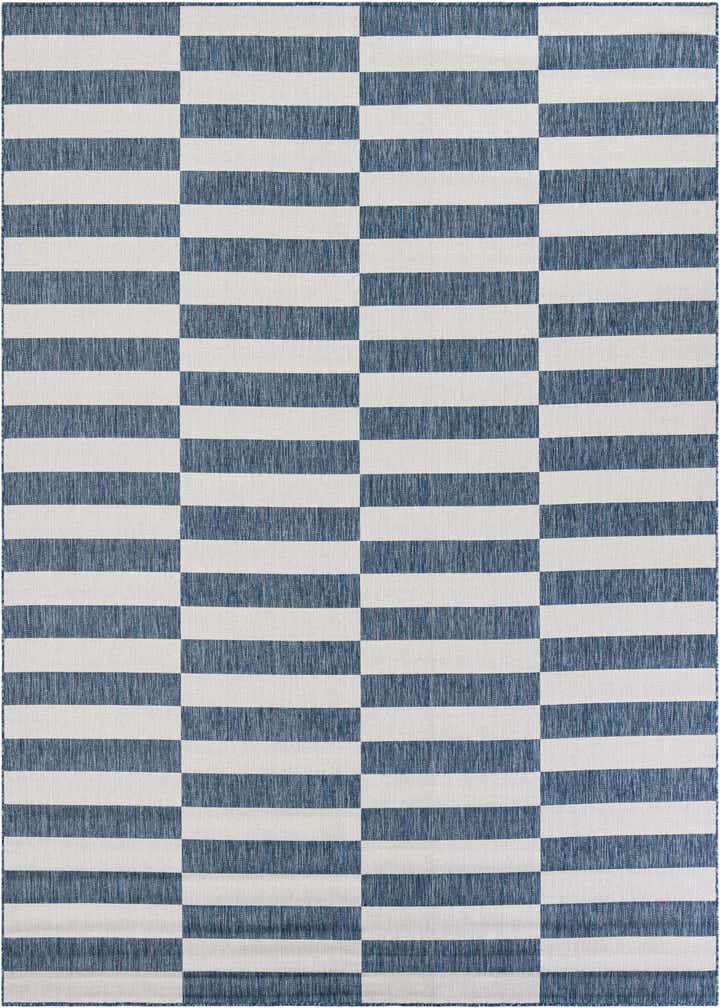 10' x 10' Easy-Clean Striped Indoor / Outdoor Square Rug