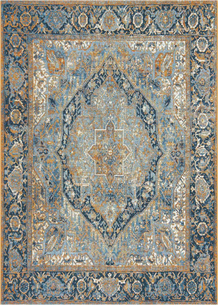 6' x 6' Easy-Clean Traditional Indoor / Outdoor Square Rug