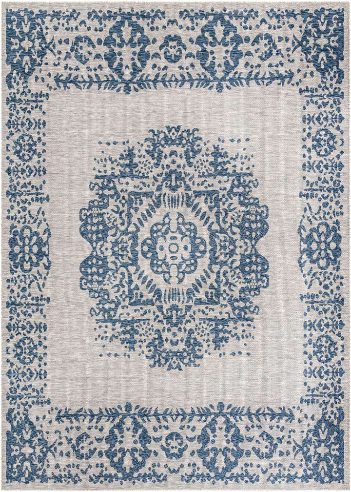 13' x 13' Easy-Clean Traditional Indoor / Outdoor Square Rug