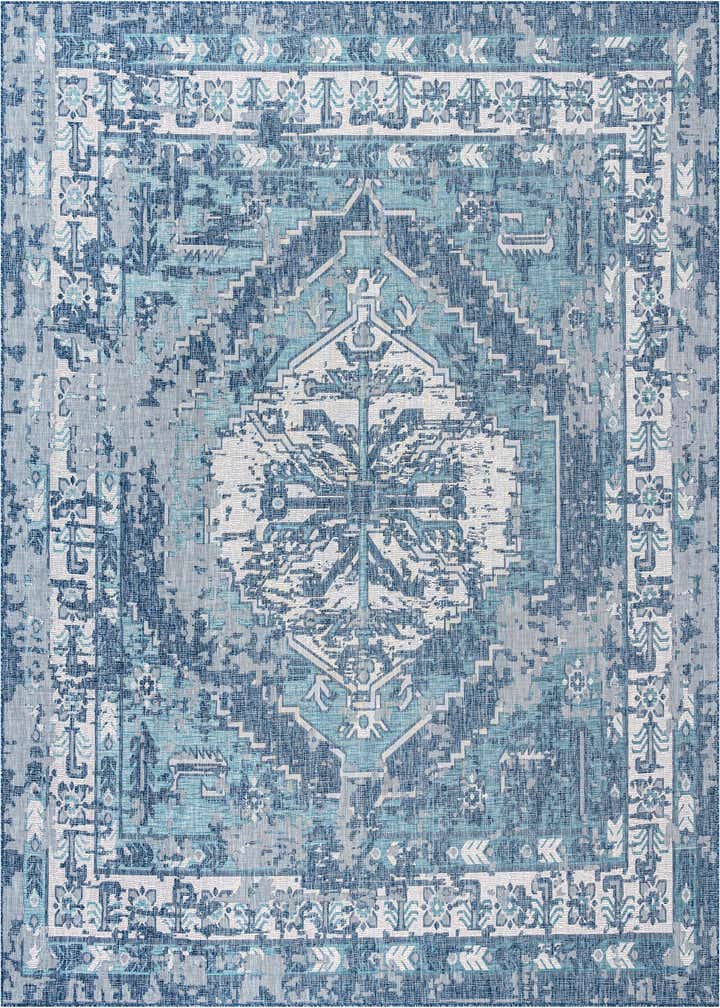 13' x 13' Easy-Clean Traditional Indoor / Outdoor Square Rug