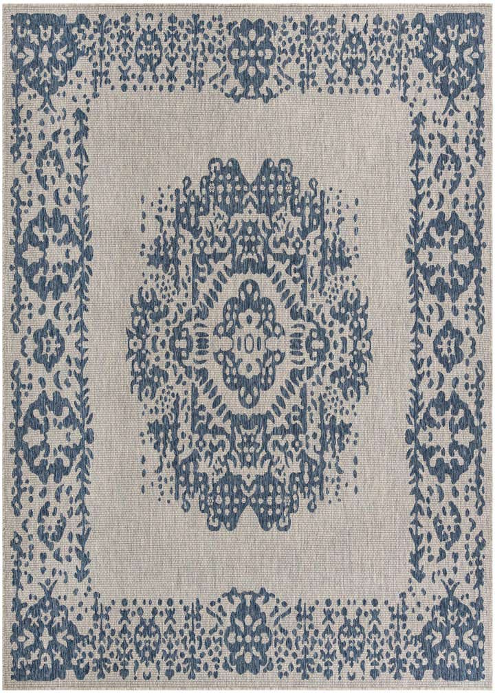 10' x 10' Easy-Clean Traditional Indoor / Outdoor Square Rug