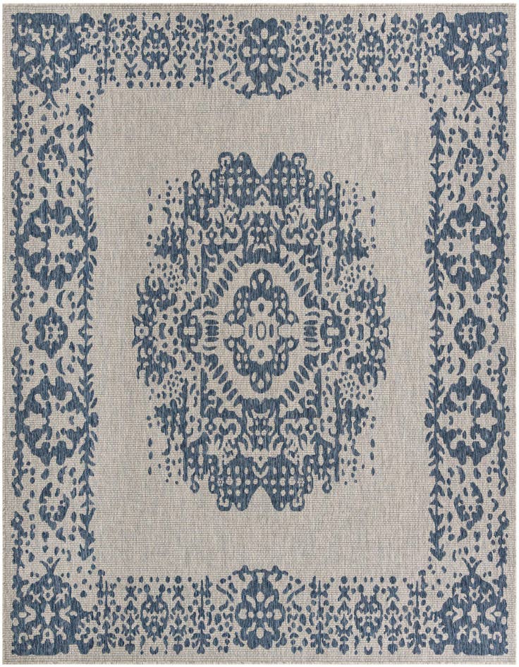 Detail image of 10' x 10' Easy-Clean Traditional Indoor / Outdoor Square Rug