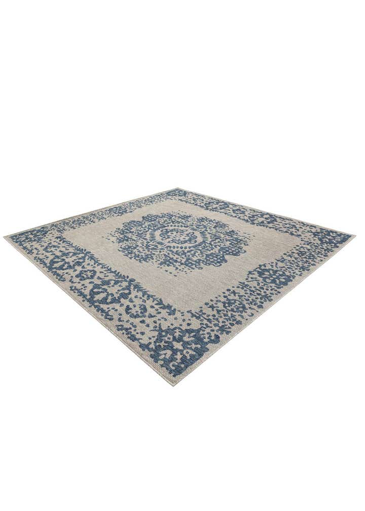 10' x 10' Easy-Clean Traditional Indoor / Outdoor Square Rug