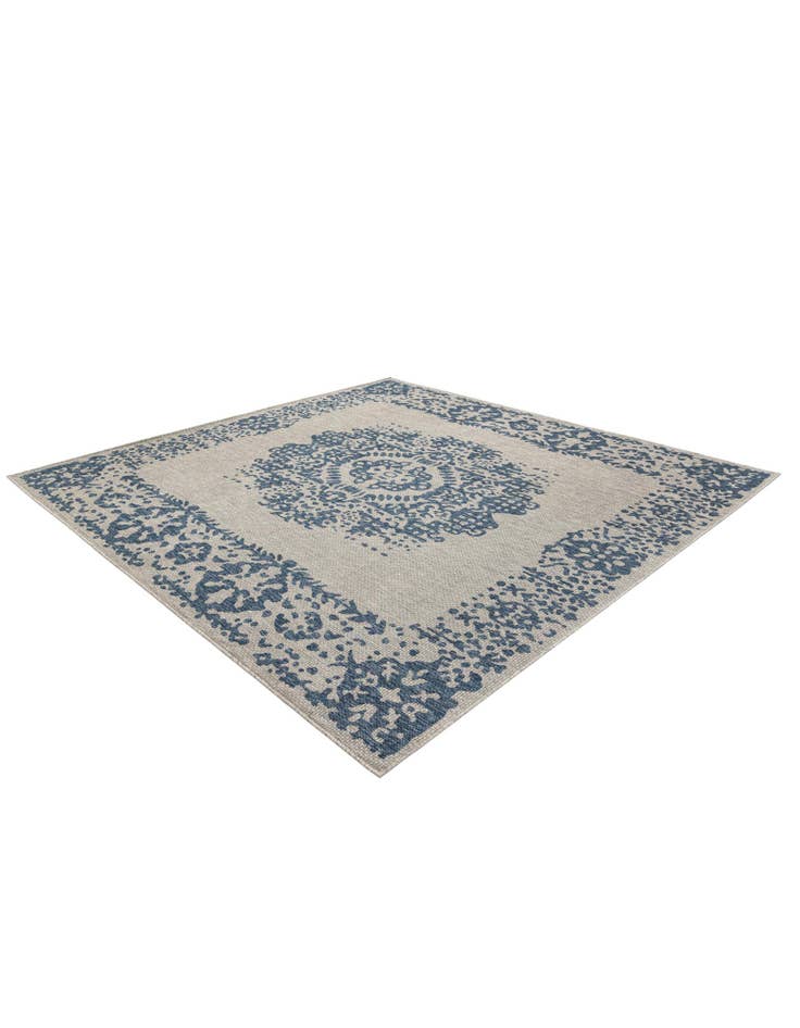 Detail image of 10' x 10'  Washable Traditional Indoor / Outdoor Square Rug