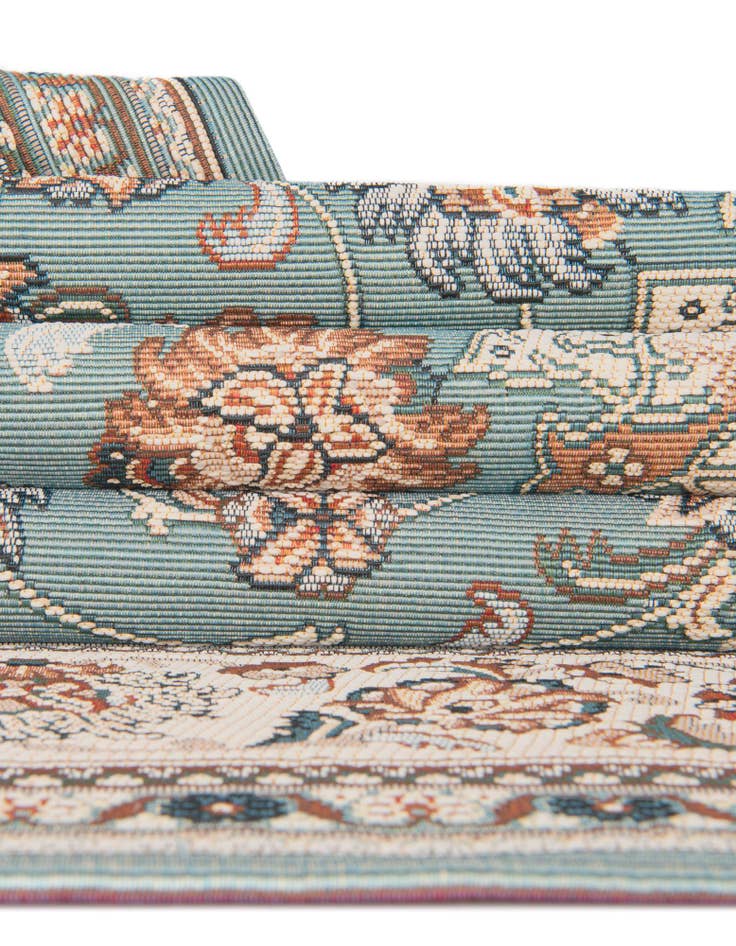 Detail image of 10' x 10' Easy-Clean Traditional Indoor / Outdoor Square Rug