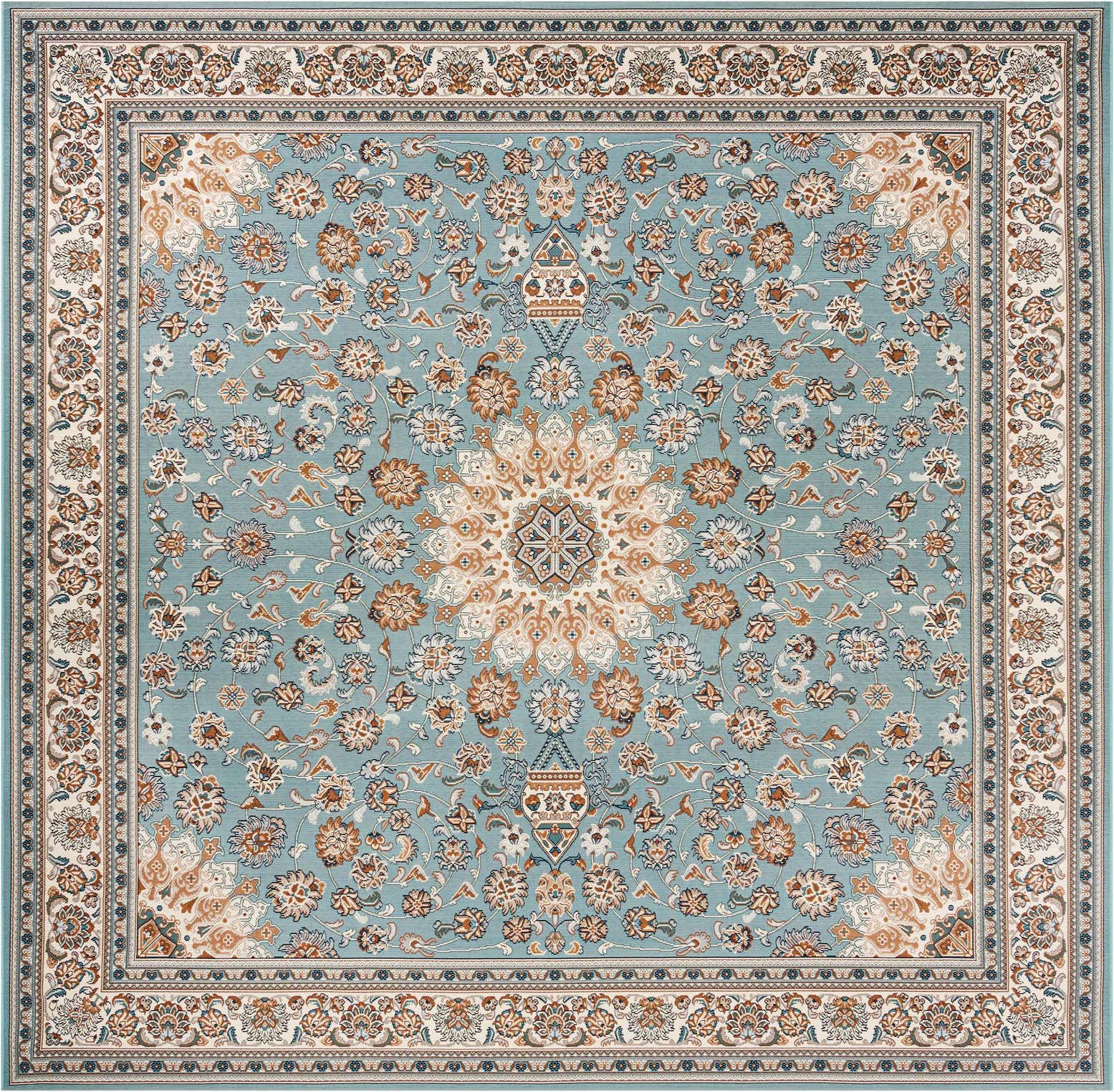 10' x 10' Easy-Clean Traditional Indoor / Outdoor Square Rug