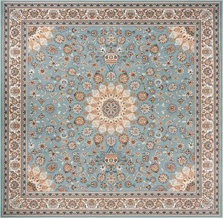 10' x 10' Easy-Clean Traditional Indoor / Outdoor Square Rug