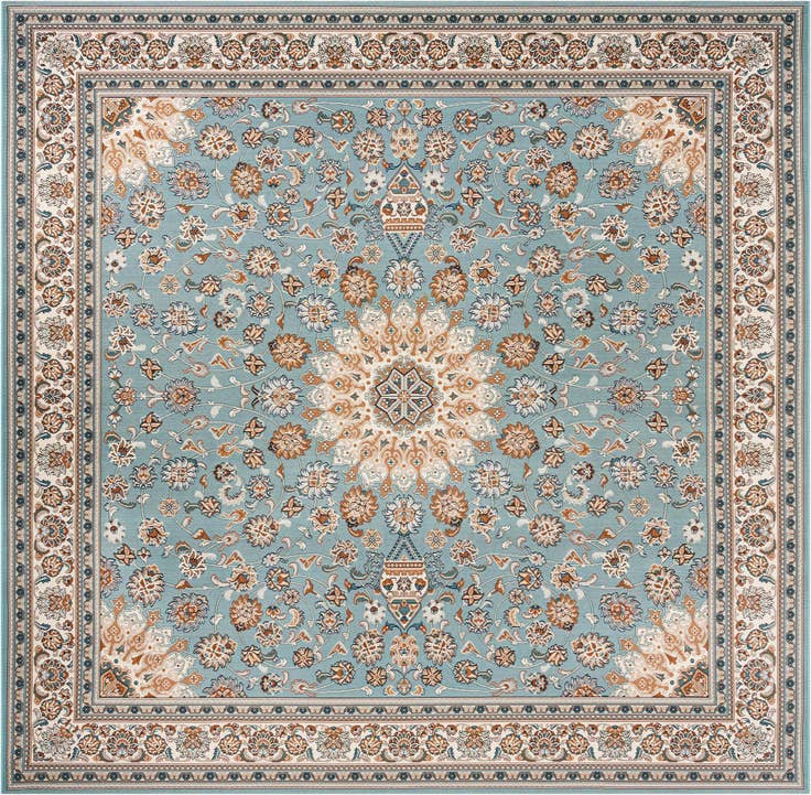 Detail image of 10' x 10' Easy-Clean Traditional Indoor / Outdoor Square Rug