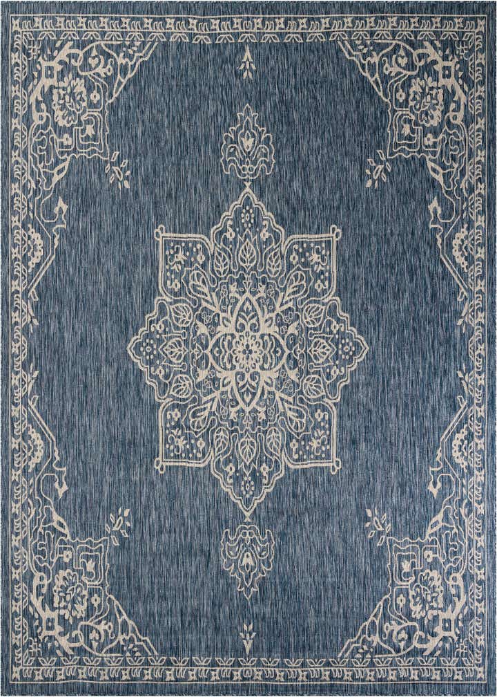 10' x 10' Easy-Clean Traditional Indoor / Outdoor Square Rug