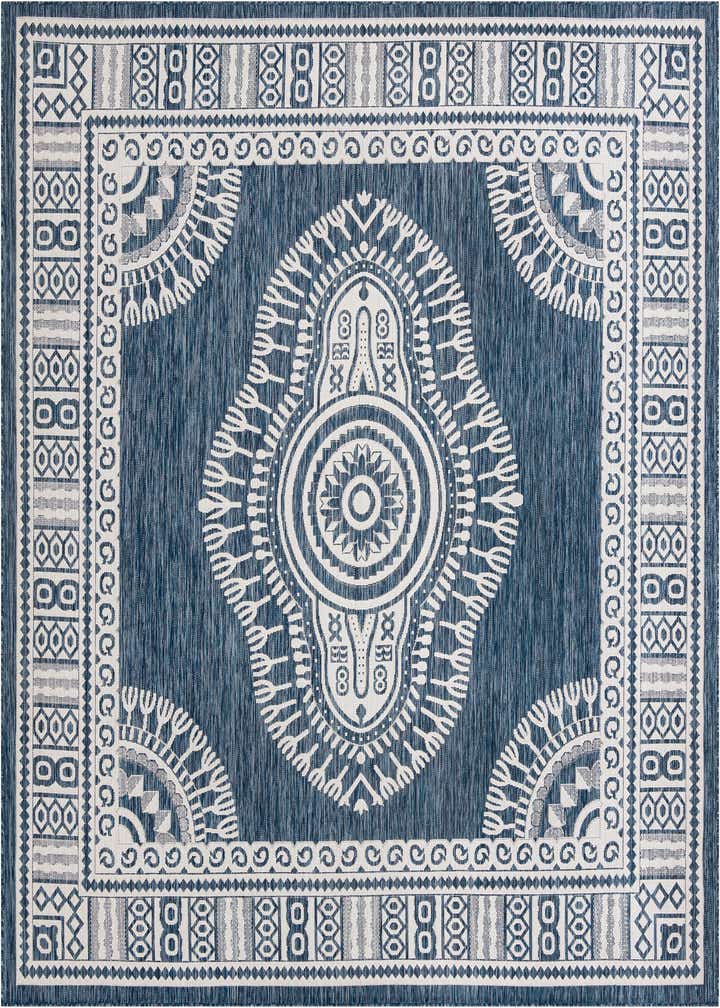 10' x 10' Easy-Clean Traditional Indoor / Outdoor Square Rug