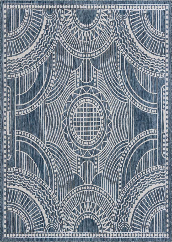 10' x 10' Easy-Clean Traditional Indoor / Outdoor Square Rug
