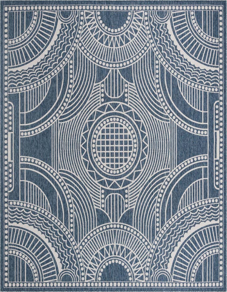 Detail image of 12' x 12' Easy-Clean Traditional Indoor / Outdoor Square Rug