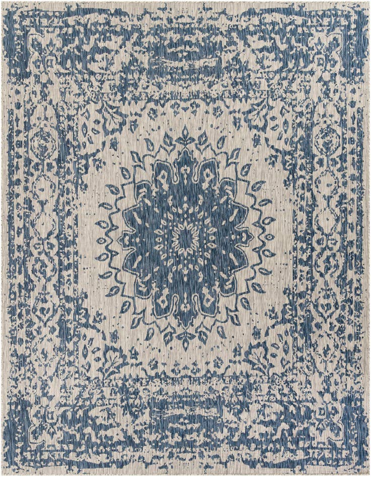 Detail image of 10' x 10' Easy-Clean Traditional Indoor / Outdoor Square Rug