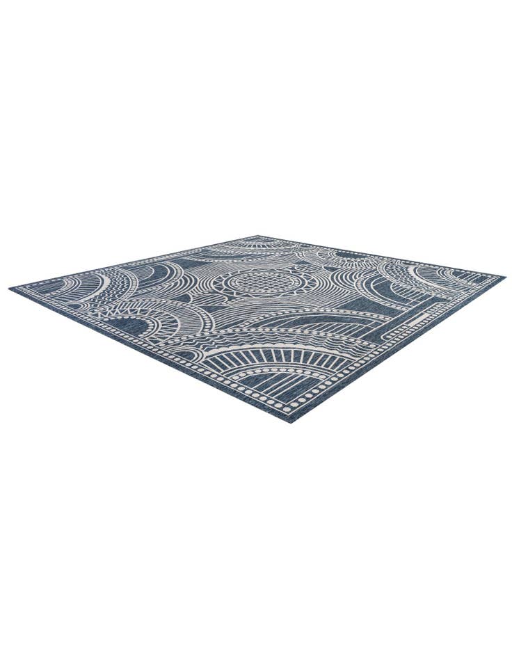 Detail image of 13' x 13'  Washable Traditional Indoor / Outdoor Square Rug