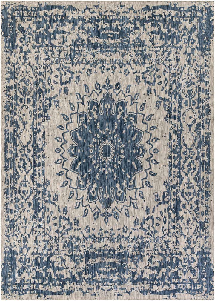 13' x 13' Easy-Clean Traditional Indoor / Outdoor Square Rug
