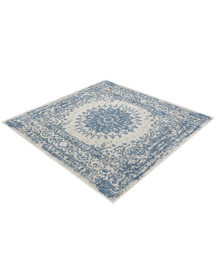 Detail image of 5' 3 x 5' 3 Easy-Clean Traditional Indoor / Outdoor Square Rug