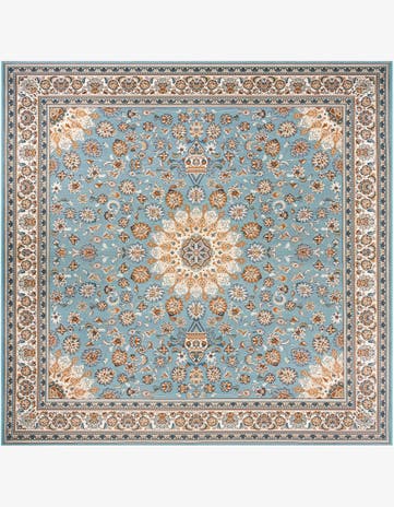 10' x 10' Easy-Clean Traditional Indoor / Outdoor Square Rug