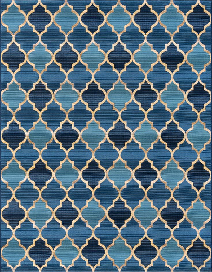 Detail image of 6' x 6' Easy-Clean Trellis Indoor / Outdoor Square Rug