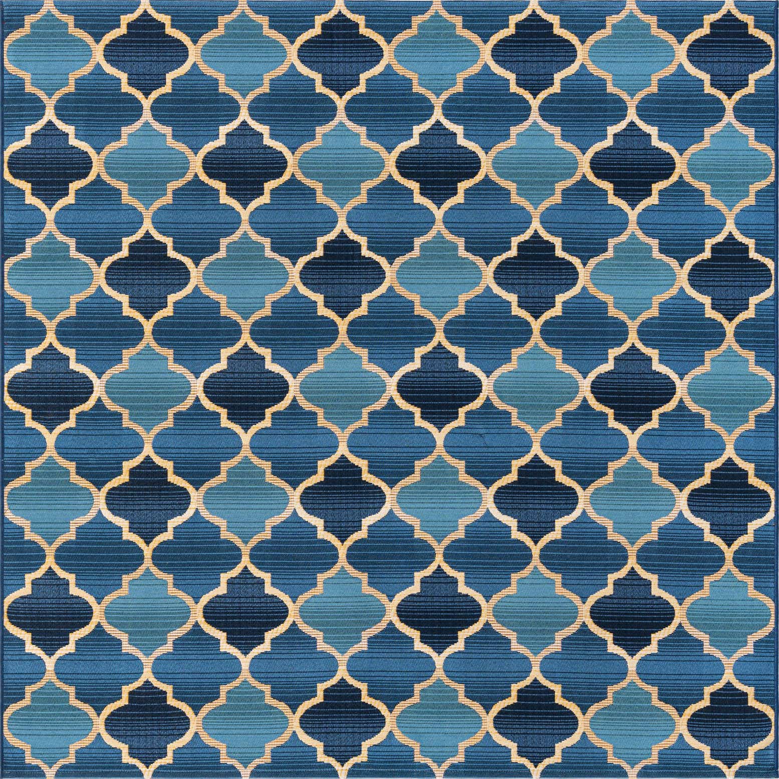6' x 6' Easy-Clean Trellis Indoor / Outdoor Square Rug