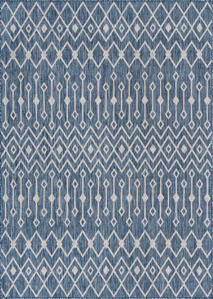 7' 10 x 7' 10 Easy-Clean Trellis Indoor / Outdoor Square Rug