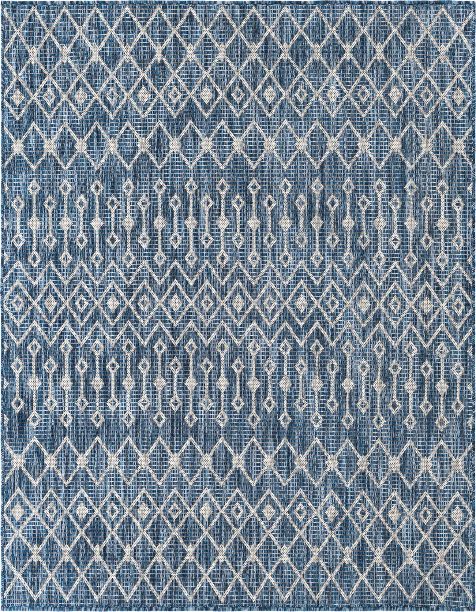 5' 3 x 5' 3 Easy-Clean Trellis Indoor / Outdoor Square Rug