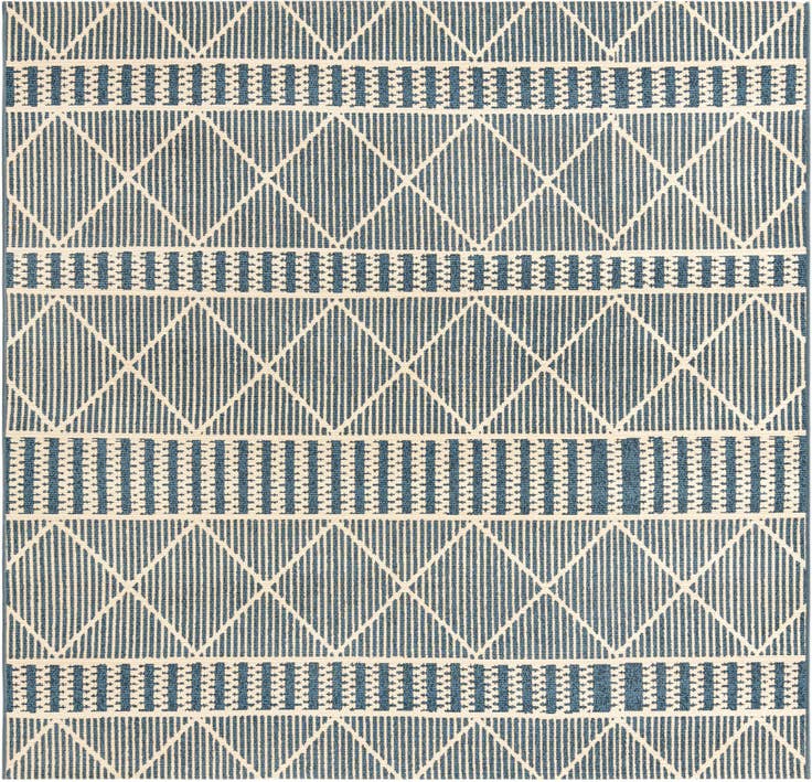 Detail image of 6' x 6' Easy-Clean Trellis Indoor / Outdoor Square Rug