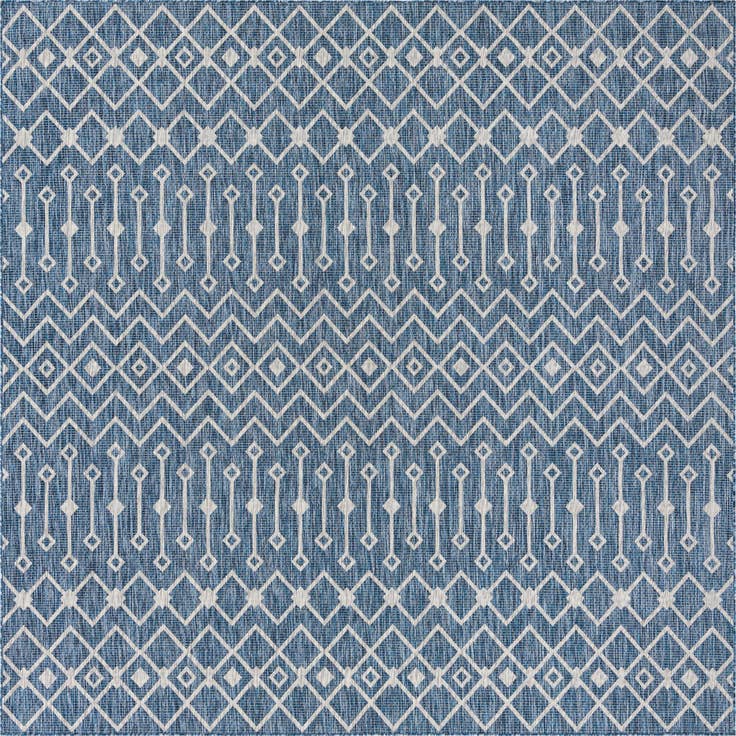 Detail image of 10' x 10' Easy-Clean Trellis Indoor / Outdoor Square Rug