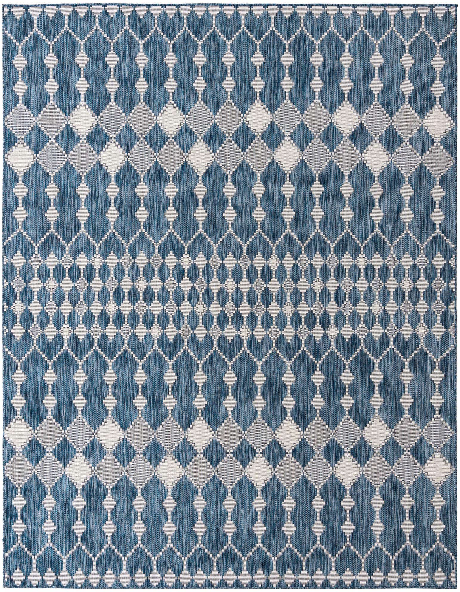 10' x 10' Easy-Clean Trellis Indoor / Outdoor Square Rug