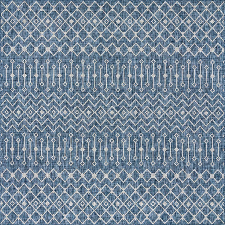 Detail image of 13' x 13' Easy-Clean Trellis Indoor / Outdoor Square Rug