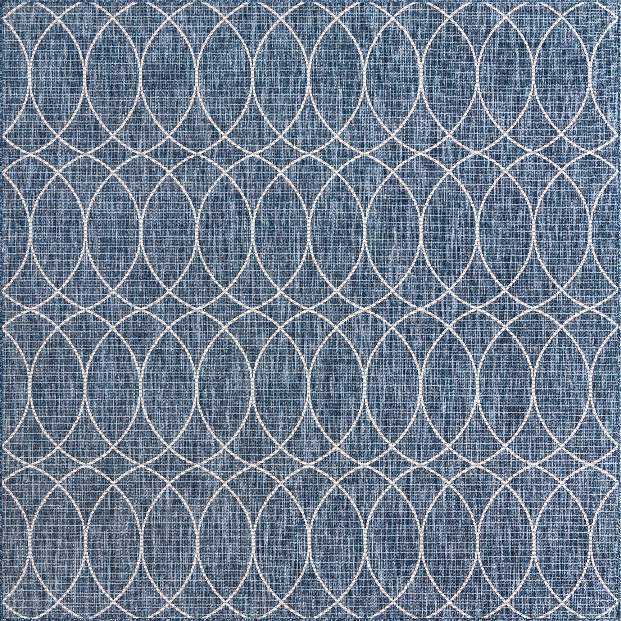 10' x 10'  Washable Trellis Indoor / Outdoor Square Rug