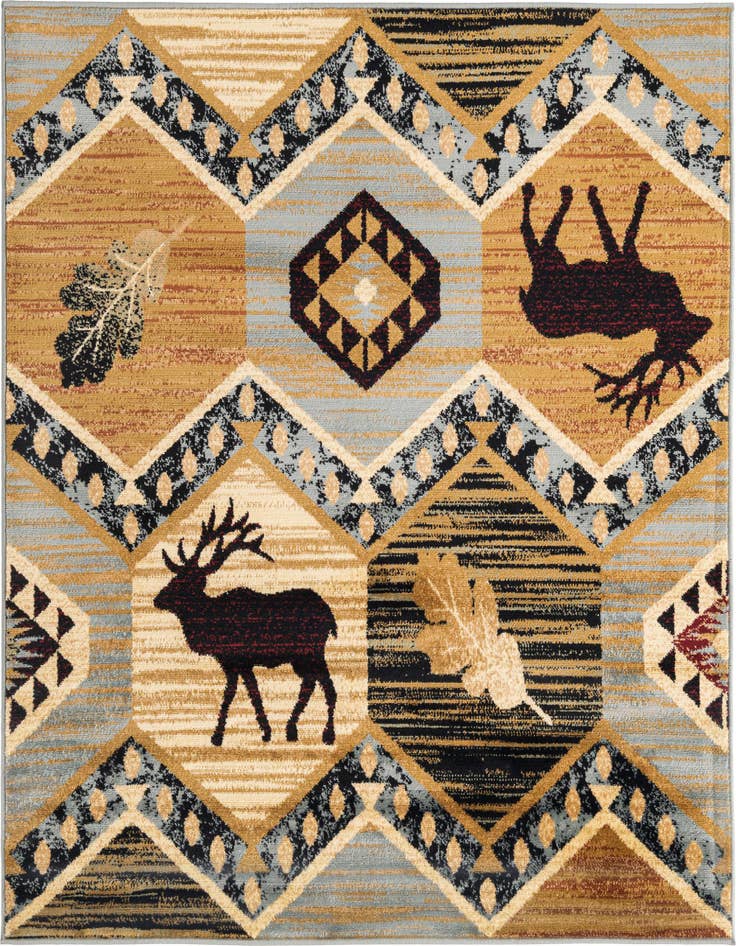 Detail image of 5' 3 x 5' 3 Pioneer Square Rug