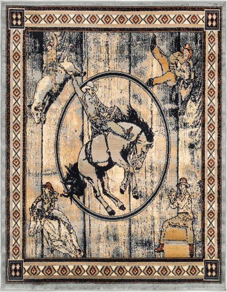 Detail image of 5' 3 x 5' 3 Pioneer Square Rug