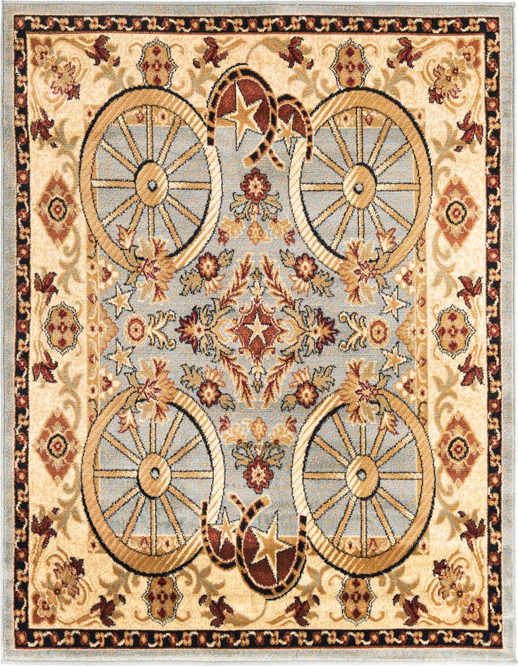 Detail image of 5' 3 x 5' 3 Pioneer Square Rug