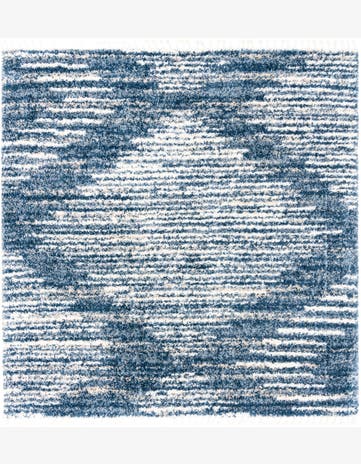 Blue Serenity Shag Square Rug