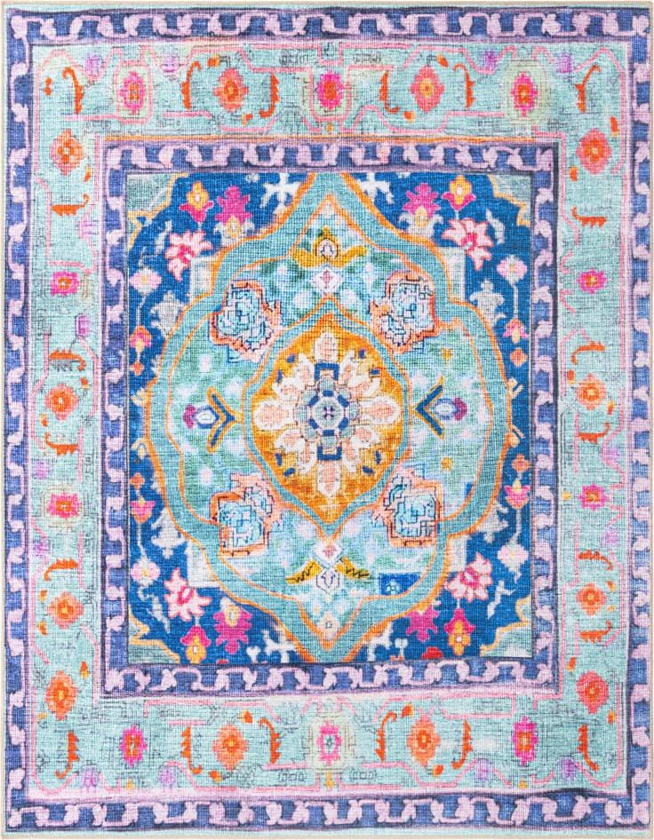 Detail image of 7' 6 x 7' 6 Washable Timeless Square Rug