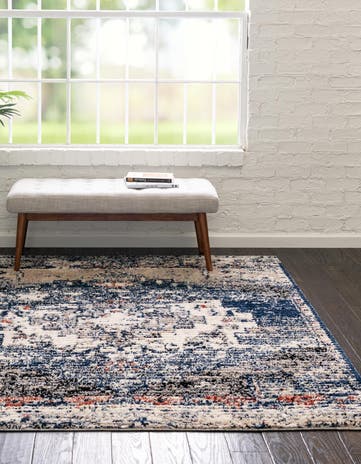 Blue Tucson Square Rug