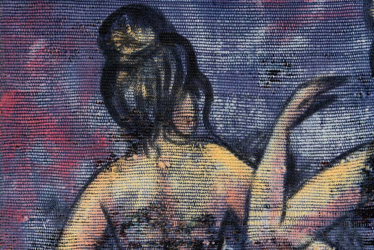 Detail image of 4' 2 x 4' 3 Hand Knotted Ultra Vintage Persian Wool Square Rug