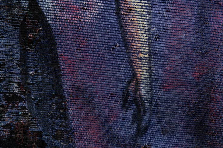 Detail image of 4' 2 x 4' 3 Hand Knotted Ultra Vintage Persian Wool Square Rug