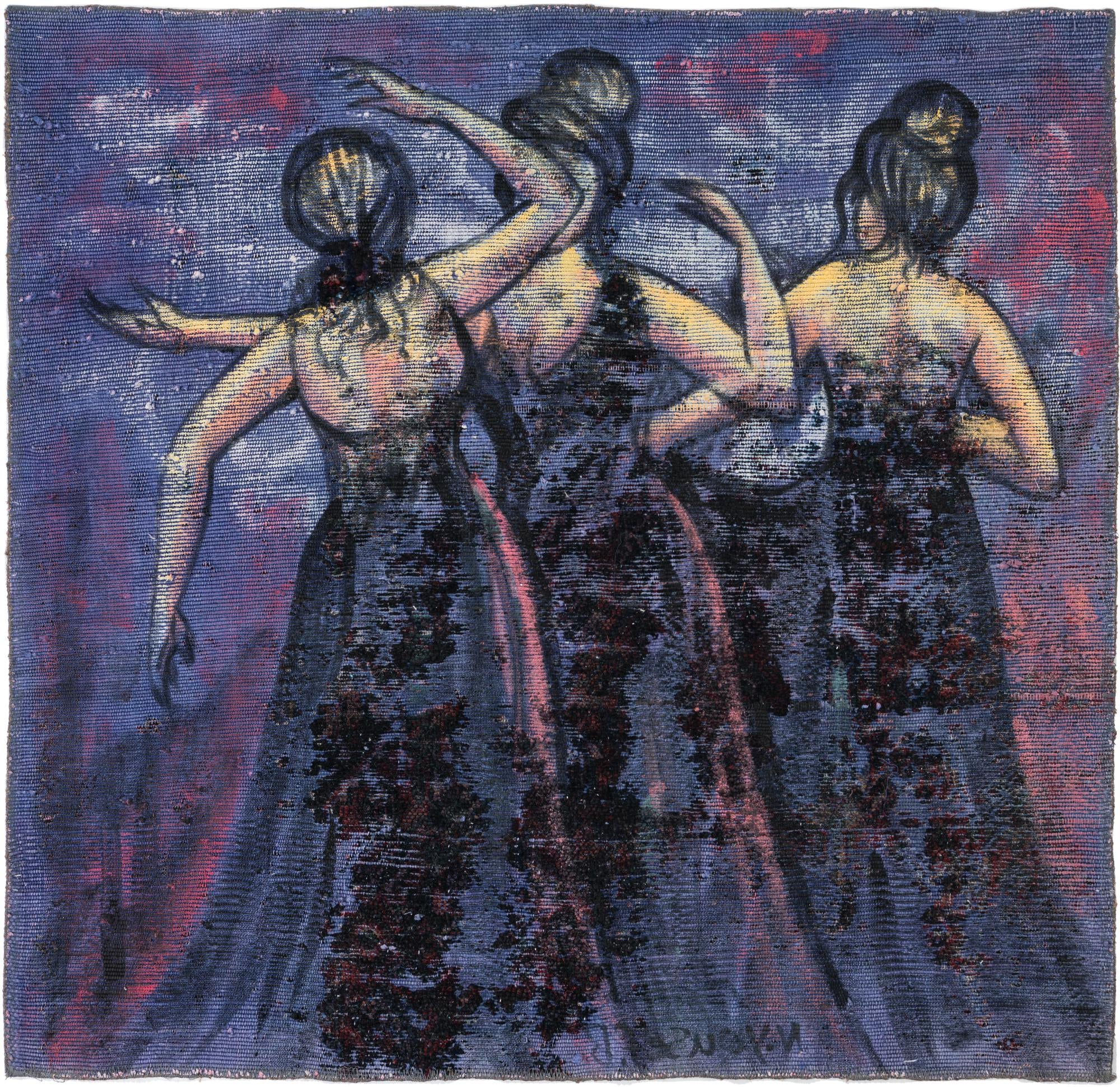 4' 2 x 4' 3  Hand Knotted Ultra Vintage Persian Wool Square Rug