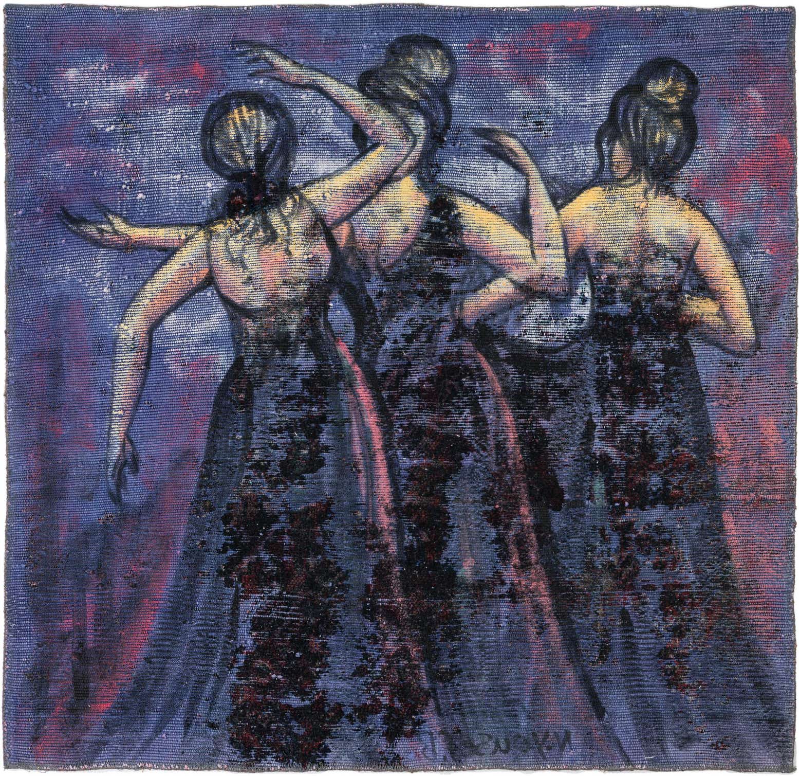 4' 2 x 4' 3 Hand Knotted Ultra Vintage Persian Wool Square Rug