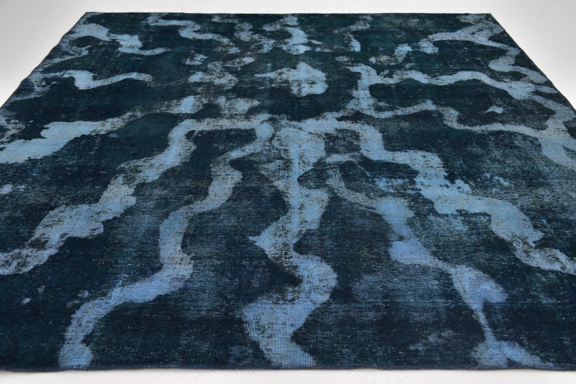 8' 10 x 9' 9 Hand Knotted Ultra Vintage Persian Wool Square Rug