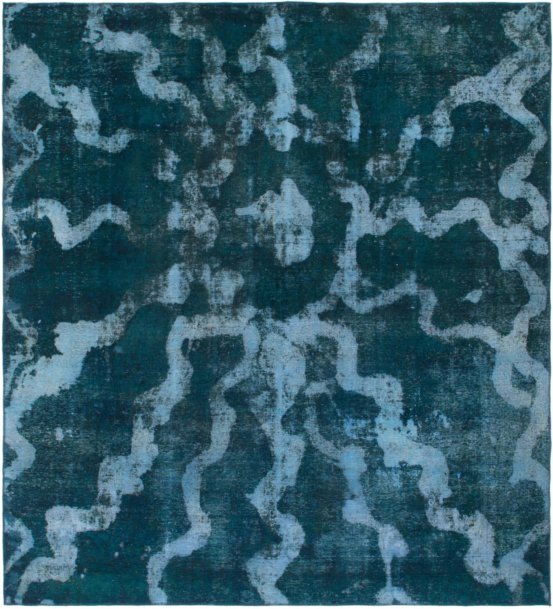 8' 10 x 9' 9 Hand Knotted Ultra Vintage Persian Wool Square Rug
