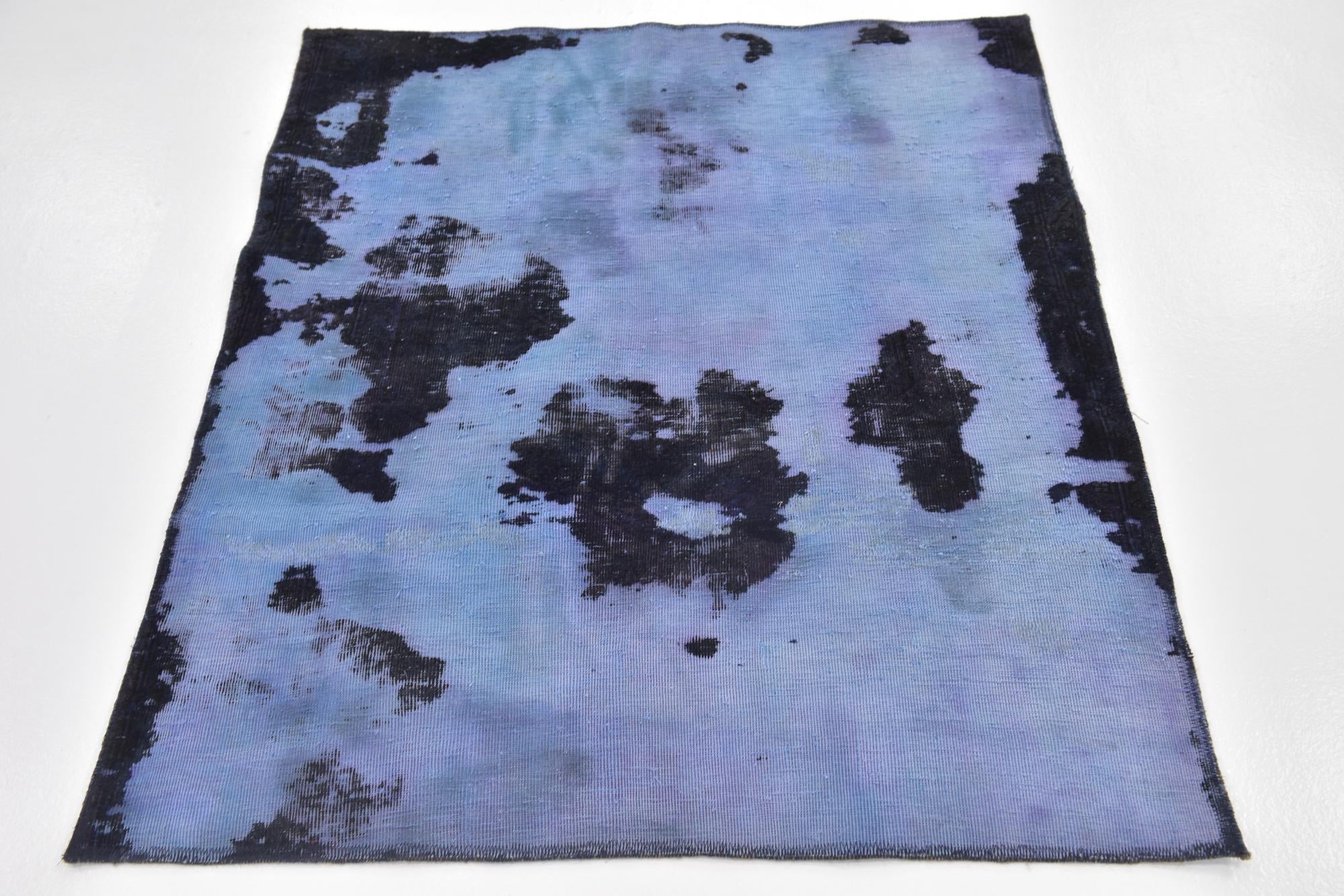 3' 7 x 4' 3 Hand Knotted Ultra Vintage Persian Wool Square Rug
