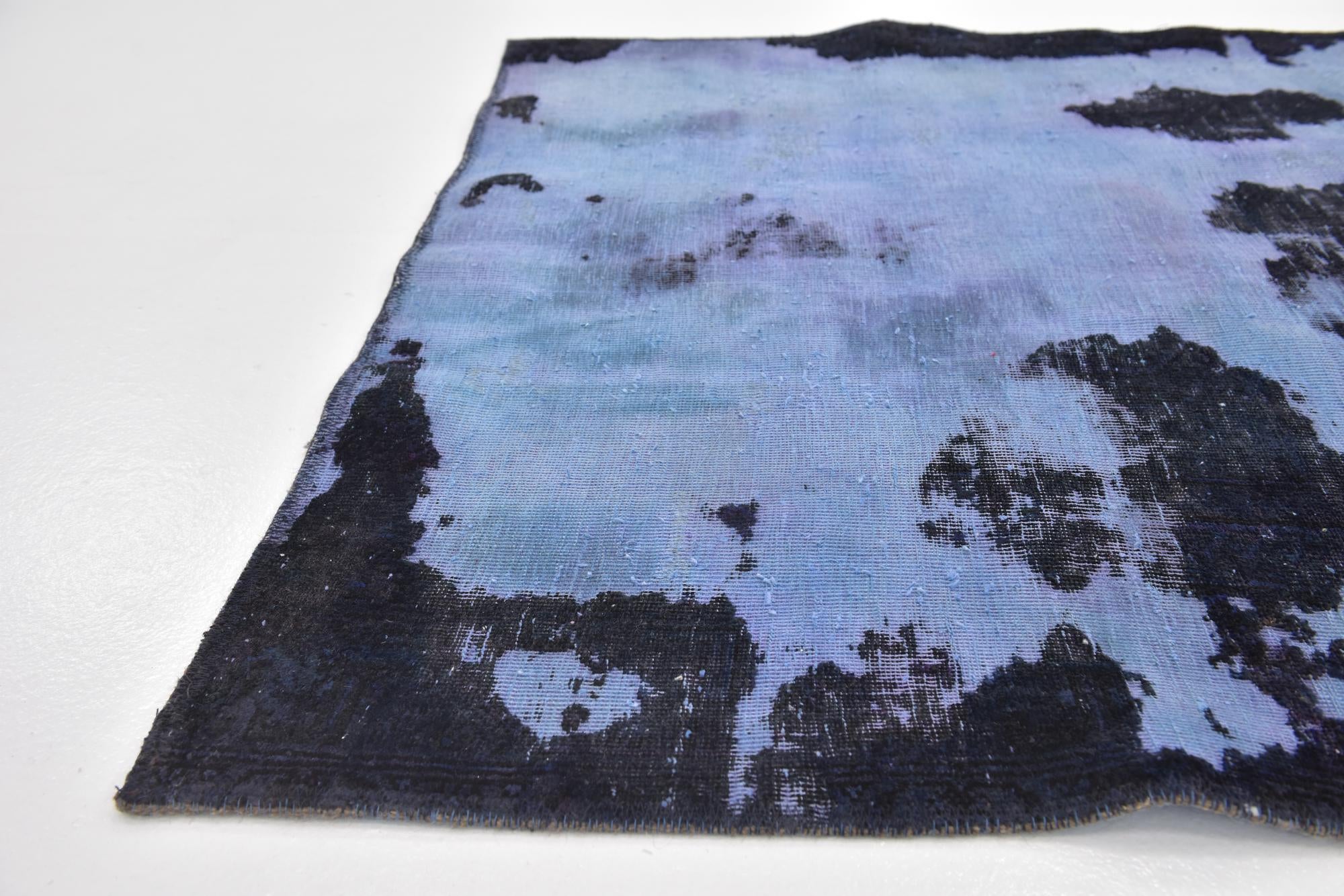 3' 7 x 4' 3 Hand Knotted Ultra Vintage Persian Wool Square Rug