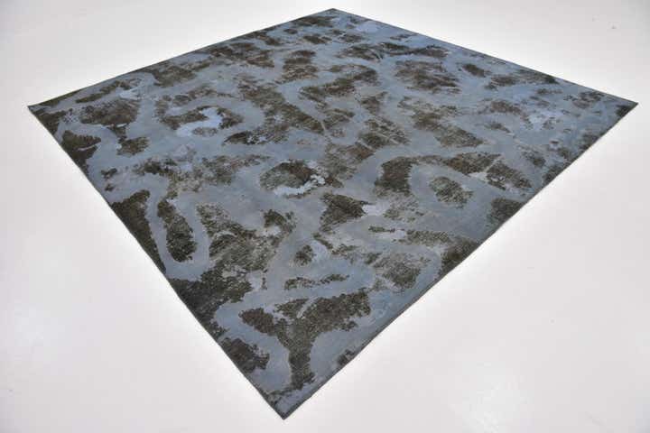 9' 2 x 9' 3 Hand Knotted Ultra Vintage Persian Wool Square Rug